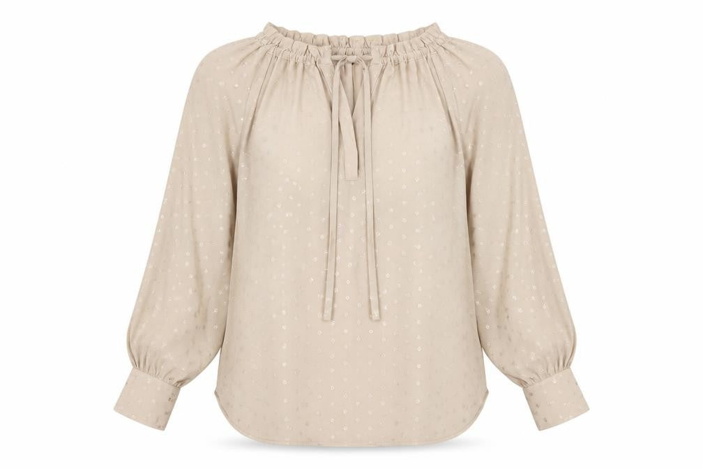 Marks and Spencer Womens Beige Polka Dot Tunic Blouse Size 10