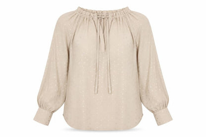 Marks and Spencer Womens Beige Polka Dot Tunic Blouse Size 10