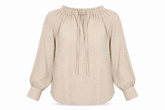 Marks and Spencer Womens Beige Polka Dot Tunic Blouse Size 10