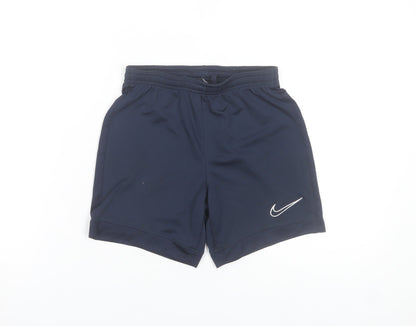 Nike Boys Navy Blue Dri-FIT Athletic Shorts Size S (128-137cm) Lightweight