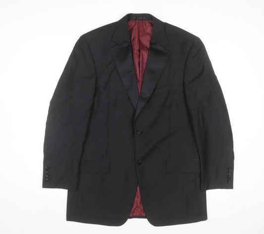 Mens UK Size 40 Scott & Taylor Regular Black Suit Jacket