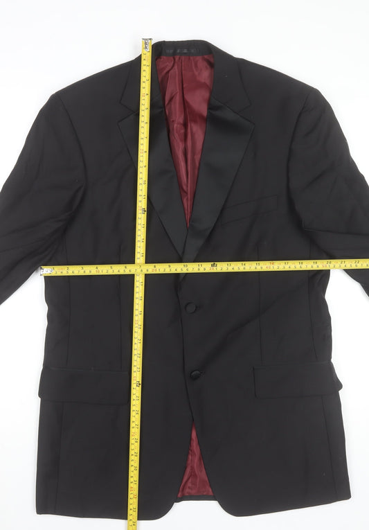 Mens UK Size 40 Scott & Taylor Regular Black Suit Jacket