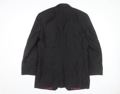 Mens UK Size 40 Scott & Taylor Regular Black Suit Jacket