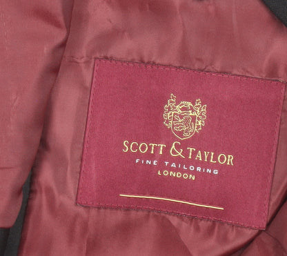 Mens UK Size 40 Scott & Taylor Regular Black Suit Jacket