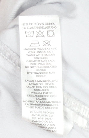 Dunnes Women's Grey Cargo Cotton Blend Elastic Waist Trousers XS
