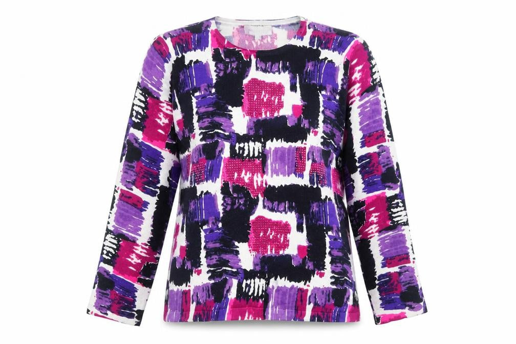 Front view of Gerard women’s multicoloured long sleeve jumper, size UK 10/12