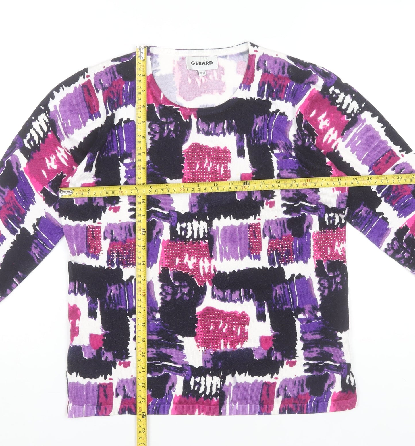 Gerard Womens Multicoloured Long Sleeve Pullover Jumper Size 10/12