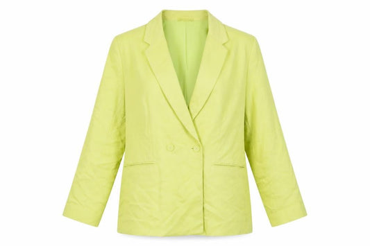 H&M Women Green Double-Breasted Blazer Size 12 Regular Fit