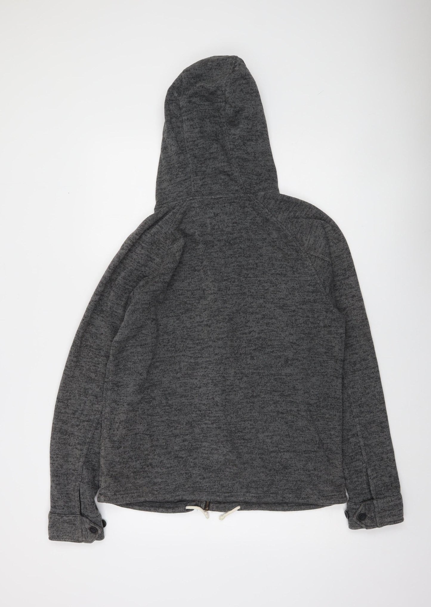 Vans Mens Grey Hooded Button Cardigan Jumper Small