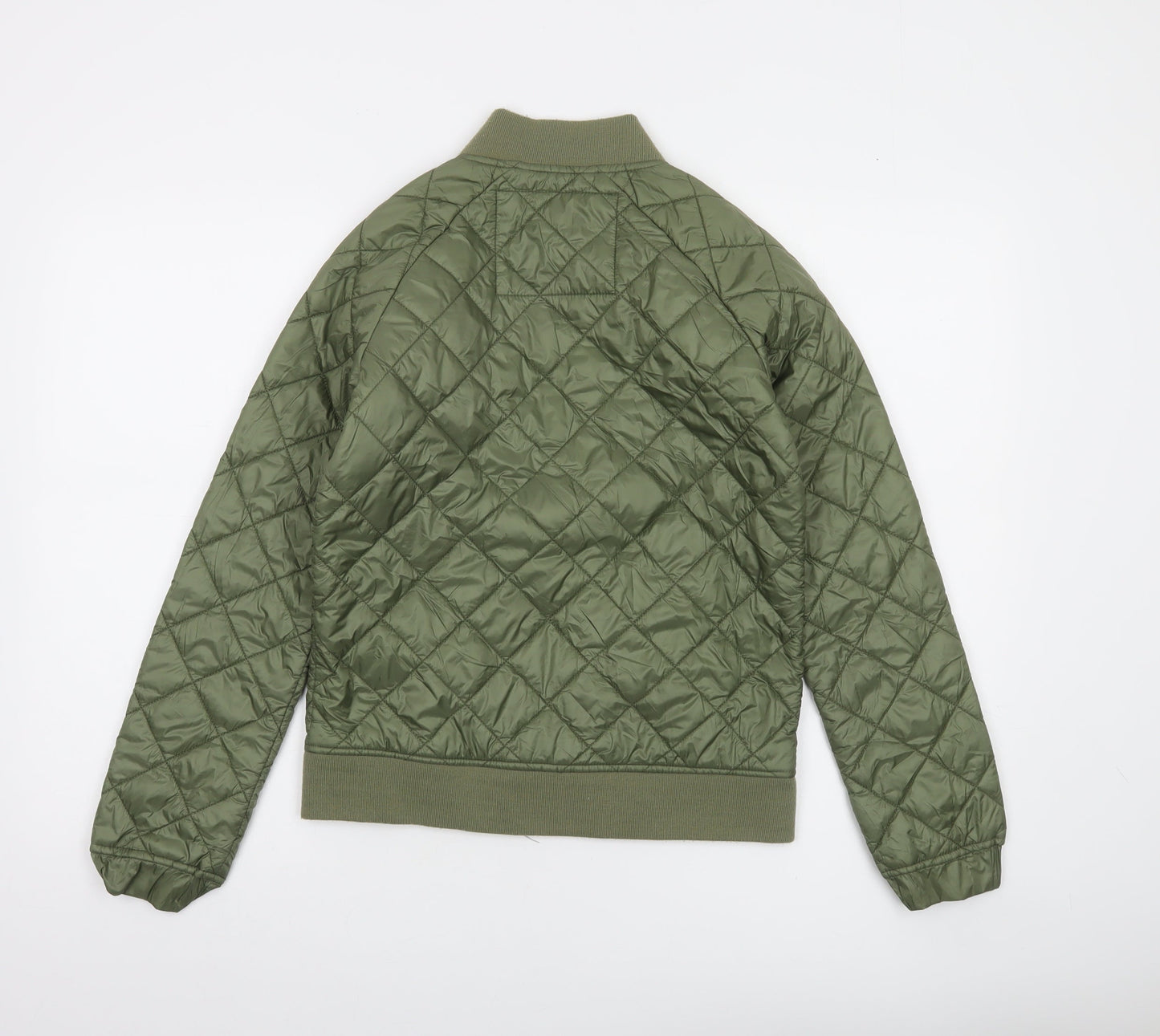 ELLE Women's Green Quilted Bomber Jacket XS