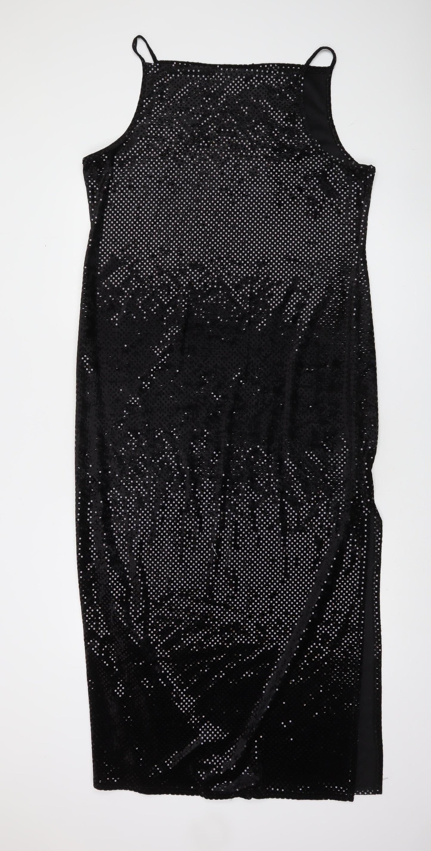 Debenhams Women’s Black Sequin Bodycon Midi Dress Size 18