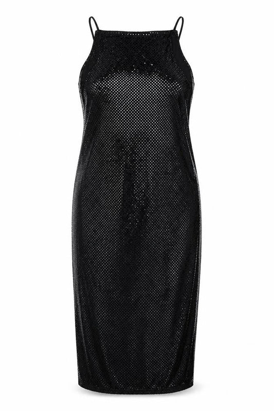 Debenhams Women’s Black Sequin Bodycon Midi Dress Size 18