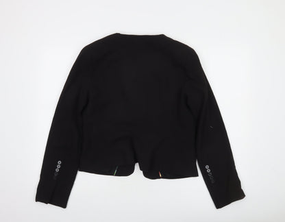 Dalia Womens Black Slim Fit Single-Breasted Blazer Jacket Size UK