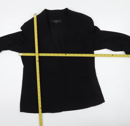 Next Women's Black Tailored One-Button Blazer Size 14