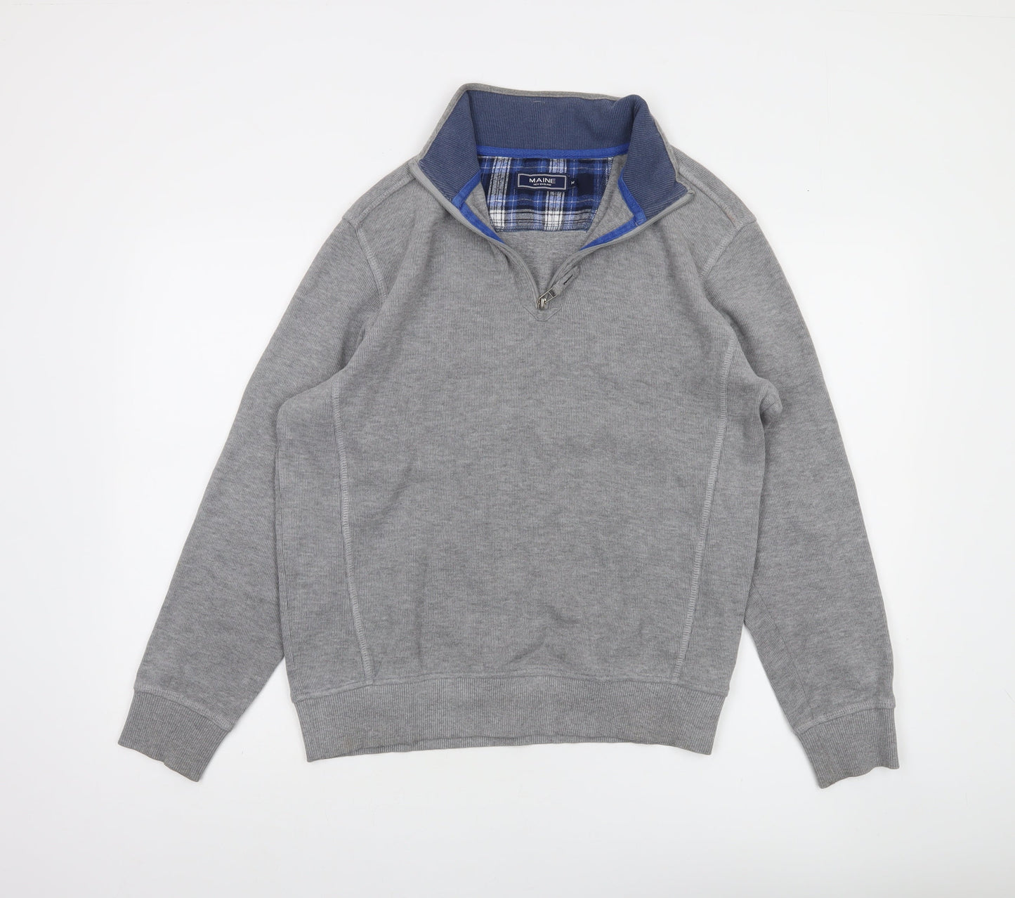 Maine New England Men’s Grey 1/2 Zip Sweatshirt Size M