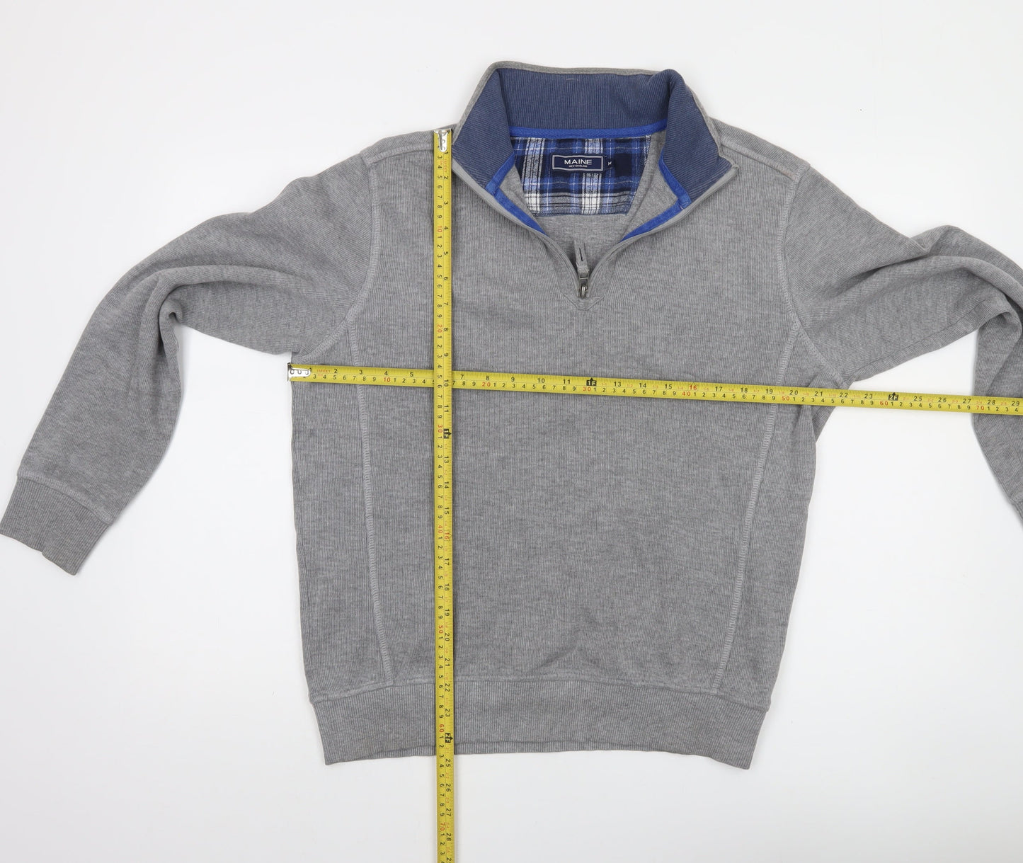Maine New England Men’s Grey 1/2 Zip Sweatshirt Size M