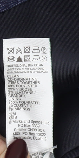 Marks and Spencer Men's Blue Check 48in Regular Fit Suit Jacket