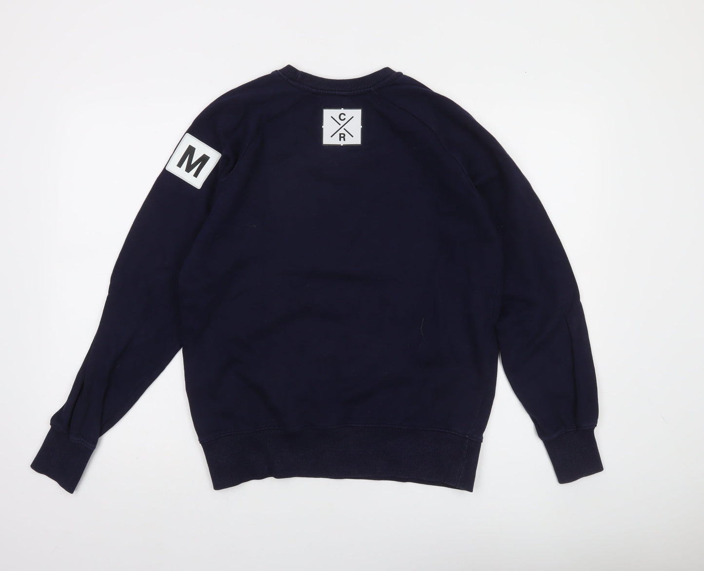 Earth Positive Men's Blue Organic Cotton Graphic Sweatshirt Size S