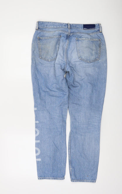 Scotch & Soda Womens Blue High Rise Straight Jeans Size 10