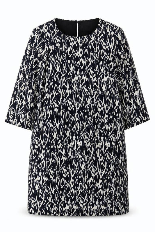 Windsmoor Women's Black Geometric Shift Dress Size 14