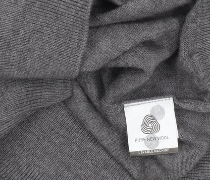 Lacoste Men's Grey Pure New Wool Crew Neck Jumper Size S