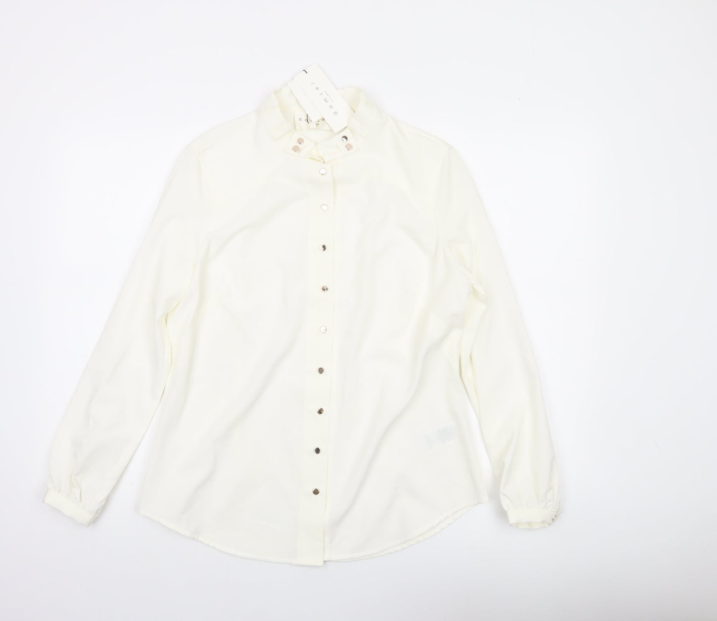Damsel in a Dress Women's Ivory Button-Up Shirt Size 14