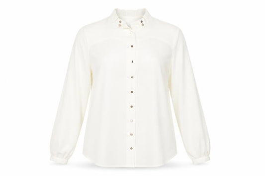 Damsel in a Dress Women's Ivory Button-Up Shirt Size 14