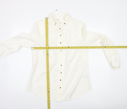 Damsel in a Dress Women's Ivory Button-Up Shirt Size 14