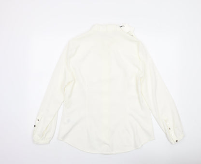Damsel in a Dress Women's Ivory Button-Up Shirt Size 14