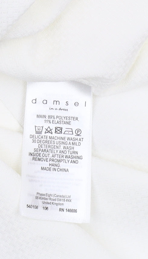 Damsel in a Dress Women's Ivory Button-Up Shirt Size 14