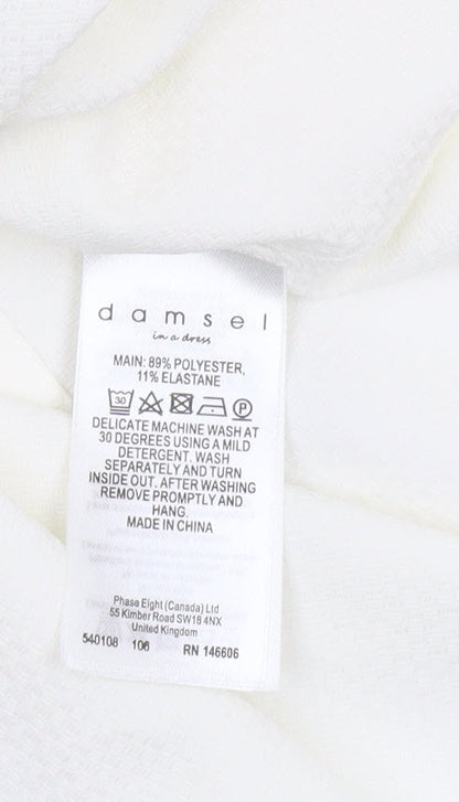 Damsel in a Dress Women's Ivory Button-Up Shirt Size 14