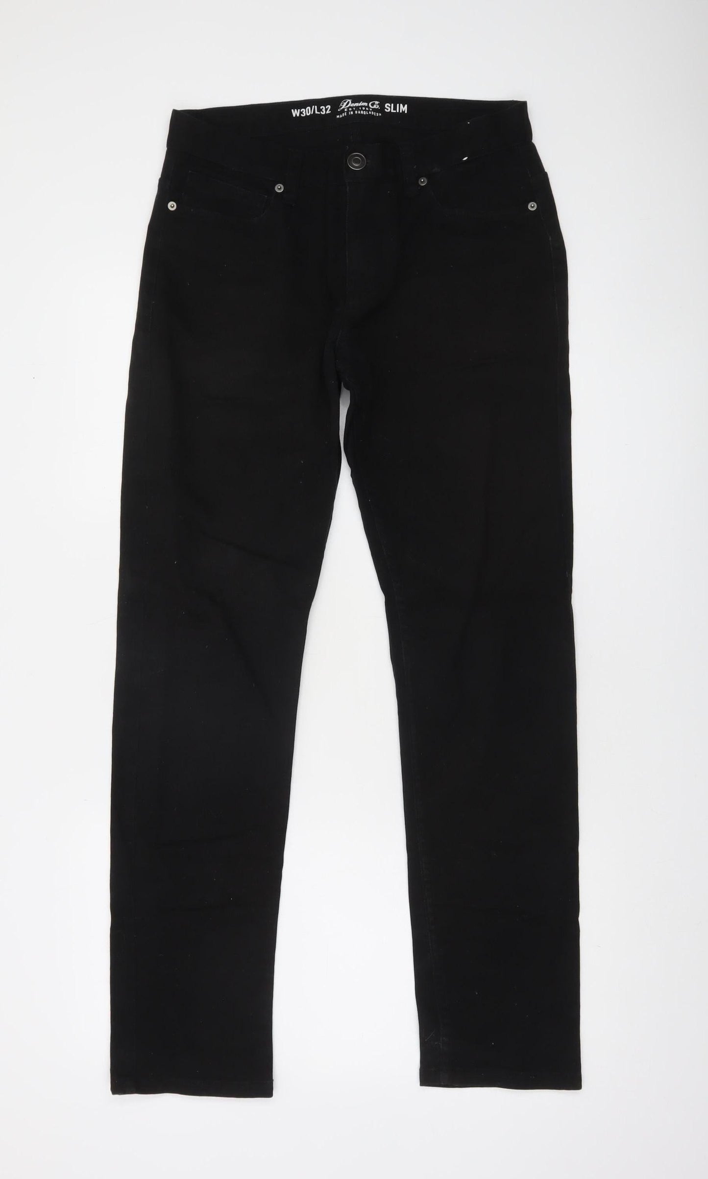 Denim Co. Men's Black Slim Fit Jeans W30 L32