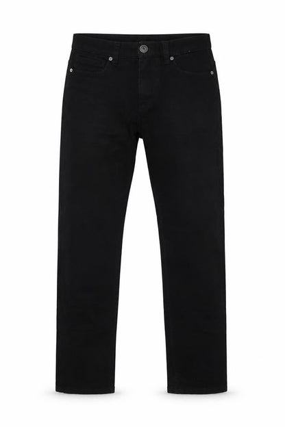 Front view of Denim Co. Men's Black Slim Fit Jeans W30 L32