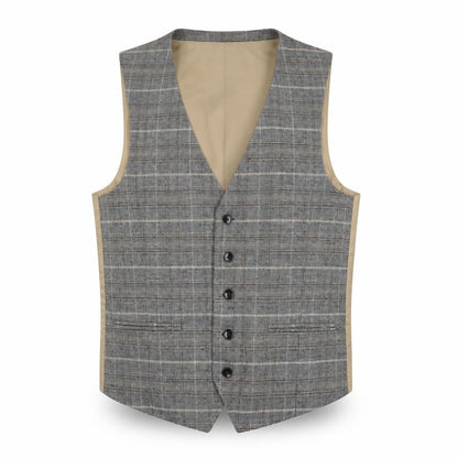 Mens UK Size 36 Moss London Regular Grey Suit Waistcoat
