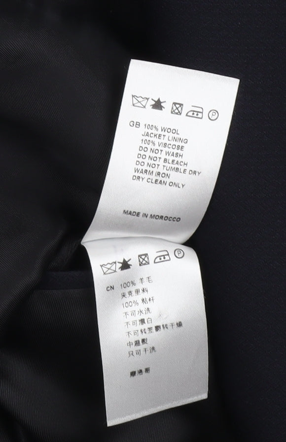 Reiss Men's Black 42R Wool Single-Breasted Suit Jacket