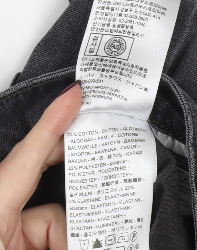 Levi's Womens Grey 721 High Rise Skinny Jeans Size 31