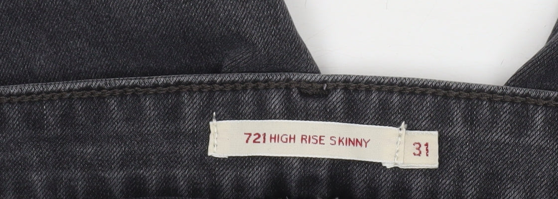 Levi's Womens Grey 721 High Rise Skinny Jeans Size 31