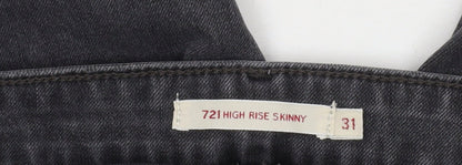 Levi's Womens Grey 721 High Rise Skinny Jeans Size 31
