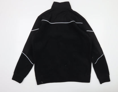 Adidas Men's Black L Fleece 1/2 Zip Sports Sweatshirt