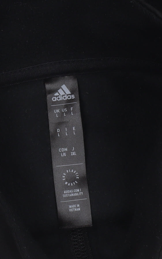 Adidas Men's Black L Fleece 1/2 Zip Sports Sweatshirt