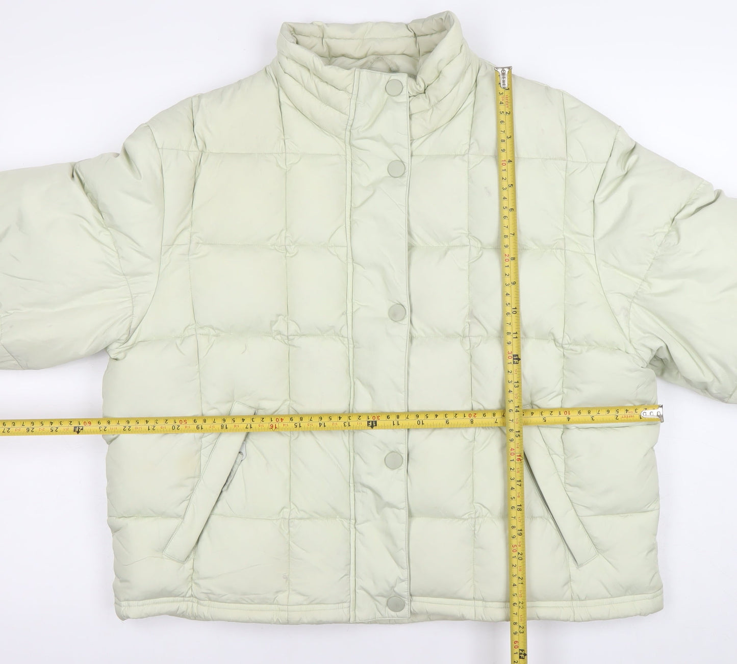 C&A Women Ivory Puffer Jacket Size 18-20 Quilted Winter Coat