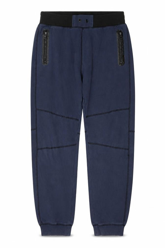 Front view of H&M Teens Blue Jogger Trousers 170 Regular Fit Fleece Cotton Blend