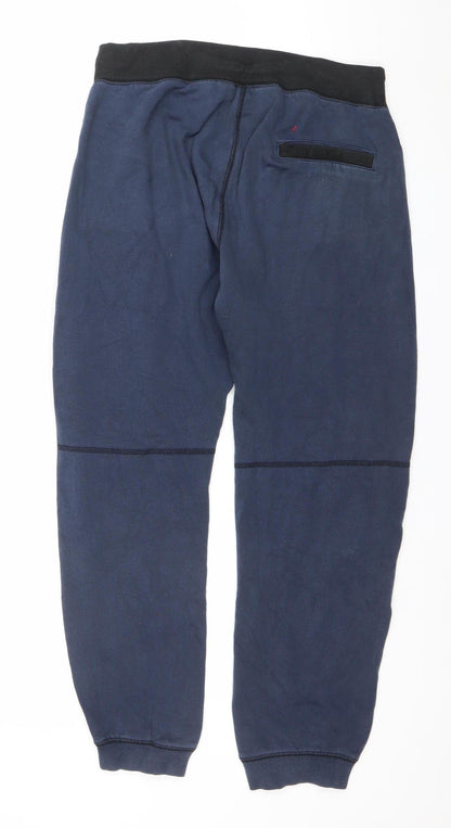 H&M Teens Blue Jogger Trousers 170 Regular Fit Fleece Cotton Blend
