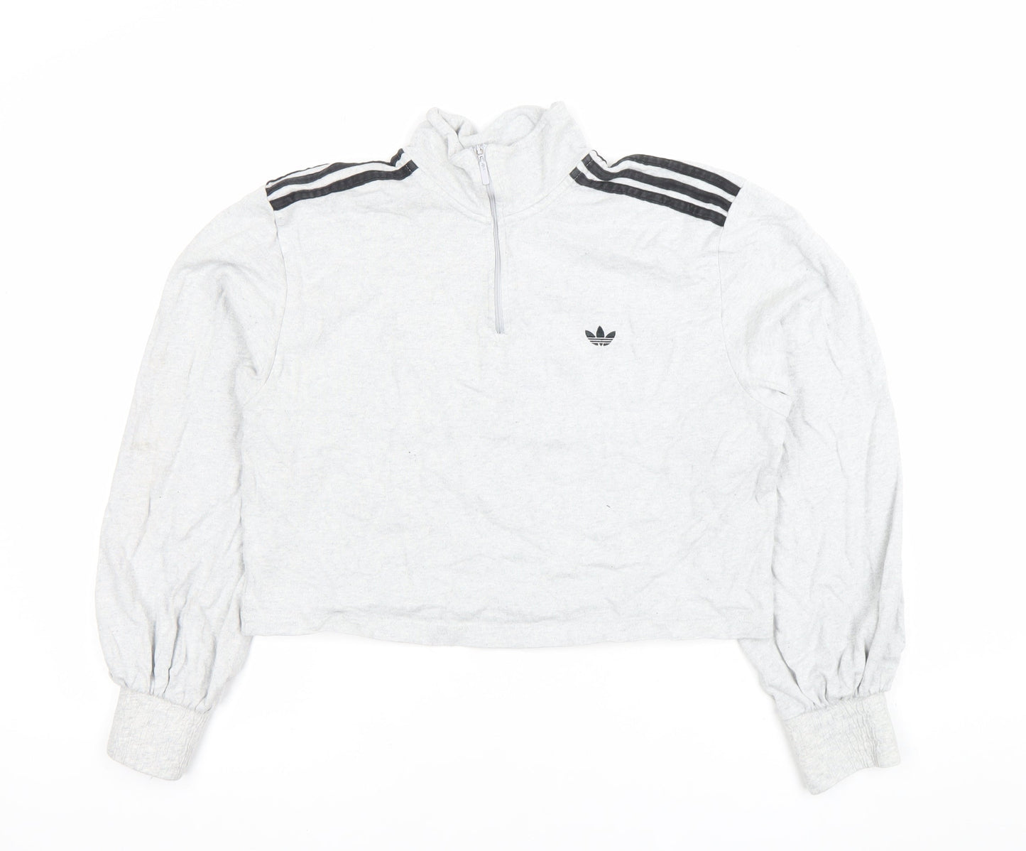 Adidas Women’s Grey 1/4 Zip Pullover Sweatshirt Size M