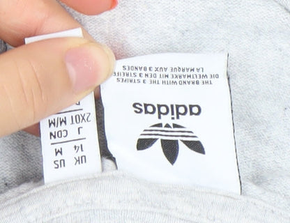 Adidas Women’s Grey 1/4 Zip Pullover Sweatshirt Size M