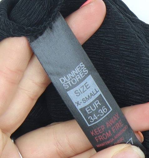 Dunnes Stores Women’s Black XS A-Line Jersey Sleeveless Dress