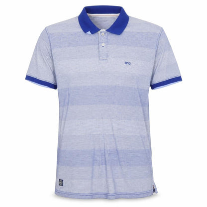 McGregor Men's Blue Striped Cotton Polo Shirt Size L