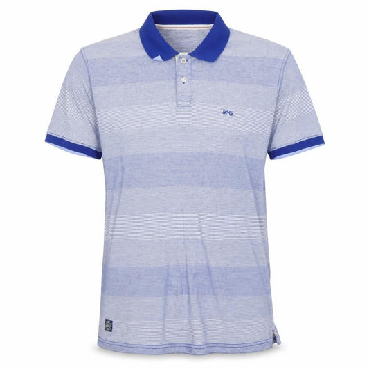 McGregor Men's Blue Striped Cotton Polo Shirt Size L