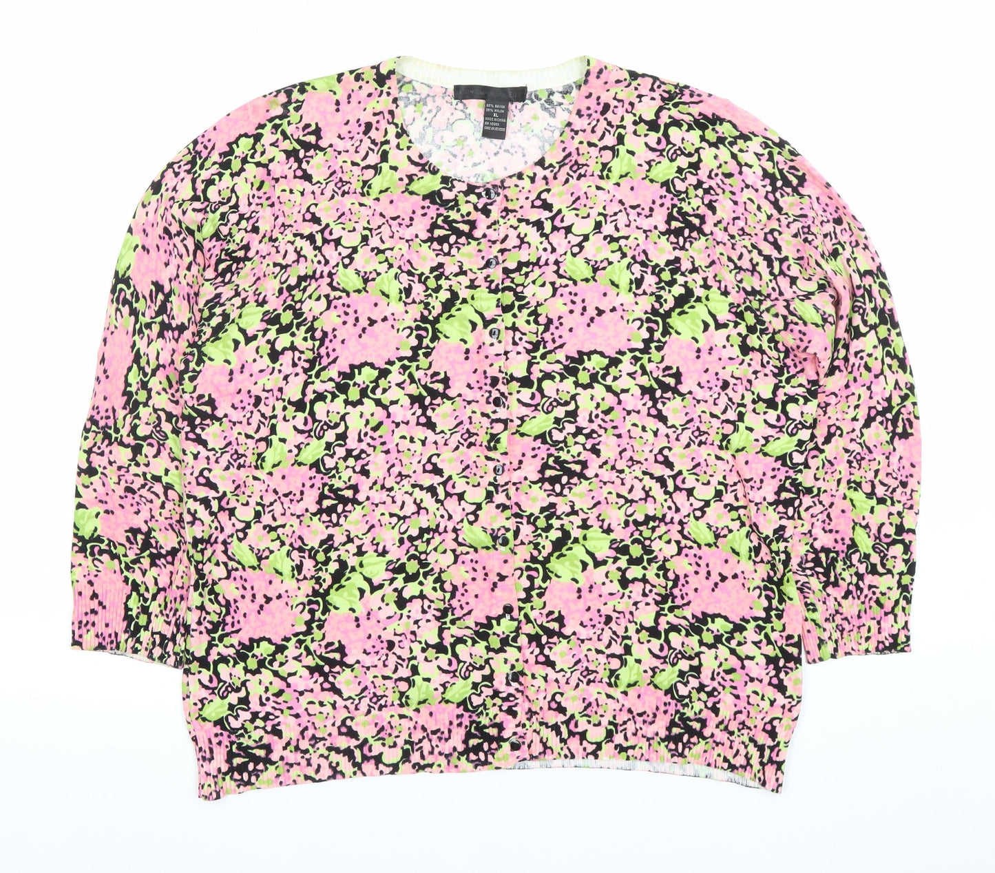 Contemporary Apt. 9 Edge Women's Multicoloured Floral Knit Cardigan XL