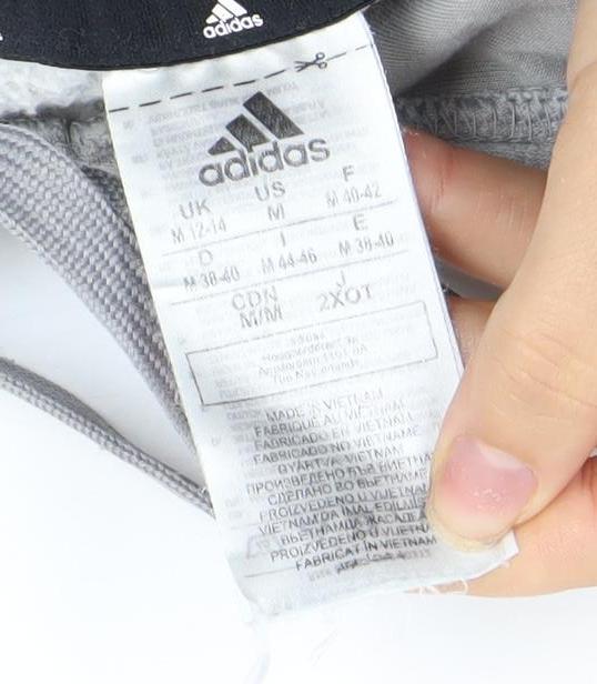 Adidas Women Grey Pullover Hoodie XL Logo Cotton Blend Casual